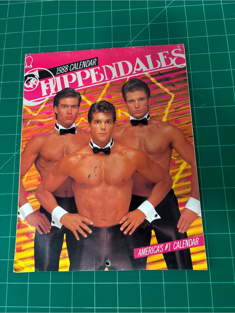 Vintage 1988 Chippendales Collectible Calendar Men Posing Bachelorette Party